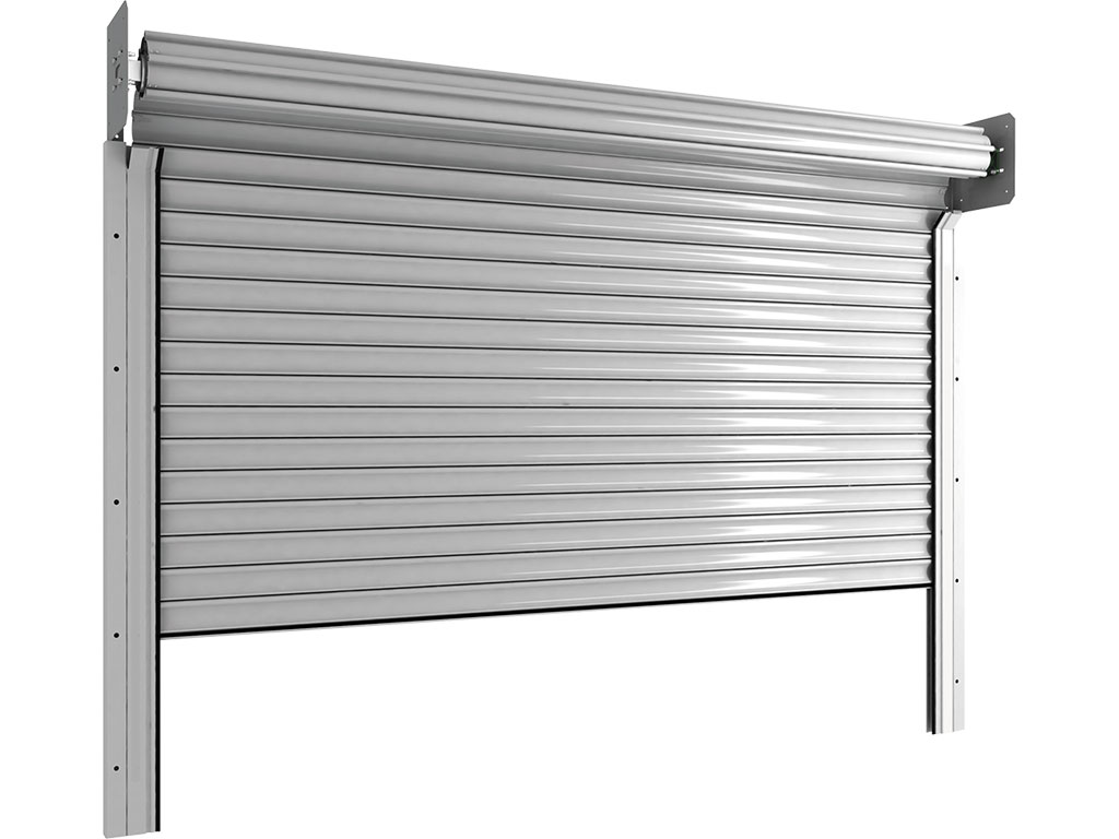 Рулонные ворота из стальных профилей (взломоустойчивые) RHS117/08, RHS117P/08 с внутривальным электроприводом