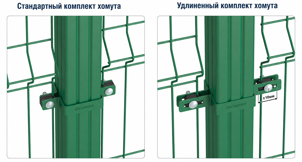 удлиненный комплект хомута для крепления сварной сетки