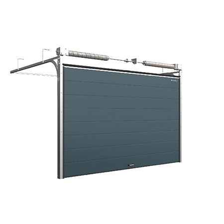 Гаражные секционные ворота из стальных сэндвич-панелей с торсионным механизмом RSD02
