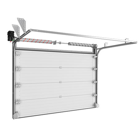 Промышленные секционные ворота из стальных сэндвич-панелей с торсионным механизмом ISD THERMALPRO